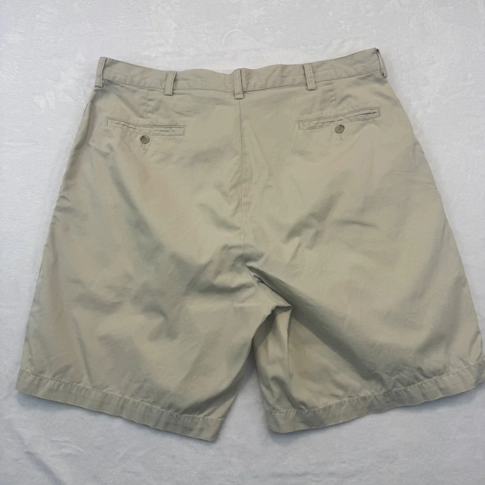 Polo Ralph Lauren Mens Tyler Shorts Khaki Tan Pleated Chino Cotton Size 38